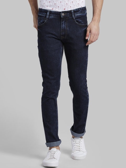 

Parx Men Navy Blue Tapered Fit Mid-Rise Clean Look Jeans