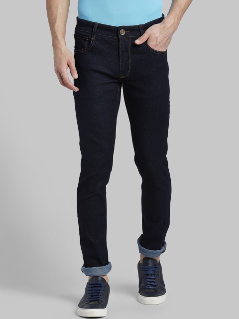 

Parx Men Navy Blue Tapered Fit Mid-Rise Clean Look Jeans