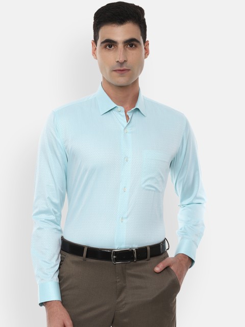 

Van Heusen Men Blue Slim Fit Printed Formal Shirt