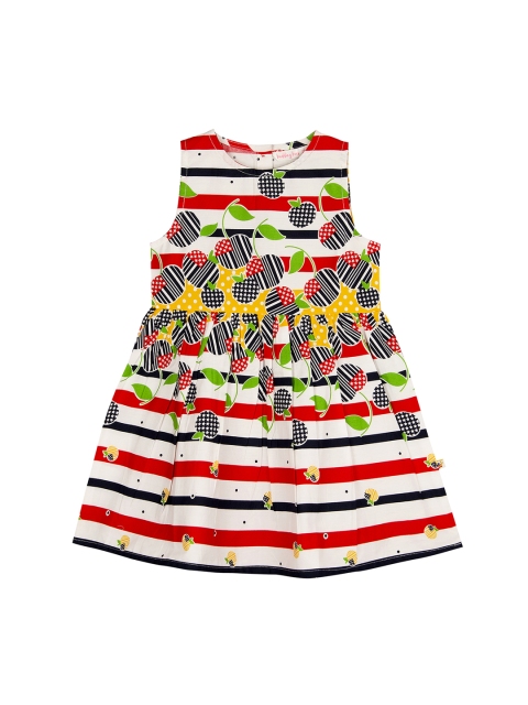 

Budding Bees Girls Multicoloured Floral Printed Fit and Flare Dress, Multi