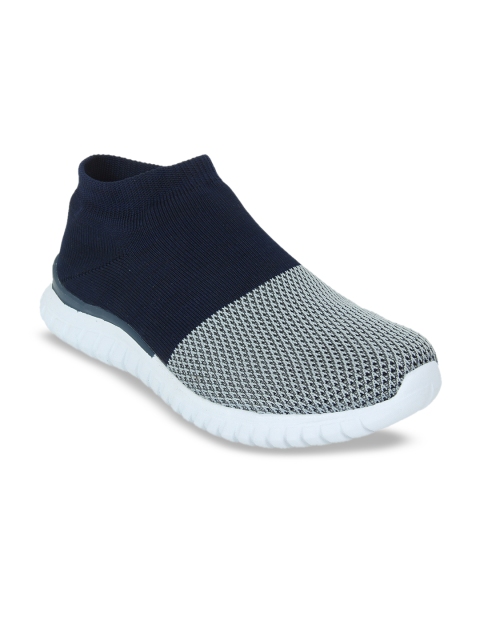 

Yuuki Men Navy Blue & Grey Mesh Walking Shoes
