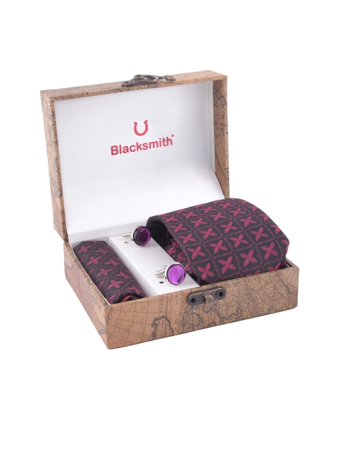 

Blacksmith Men Pink & Black Patterned Accessory Gift Set