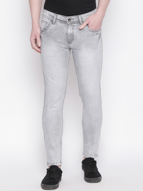 

High Star Men Grey Slim Fit Mid-Rise Clean Look Stretchable Jeans