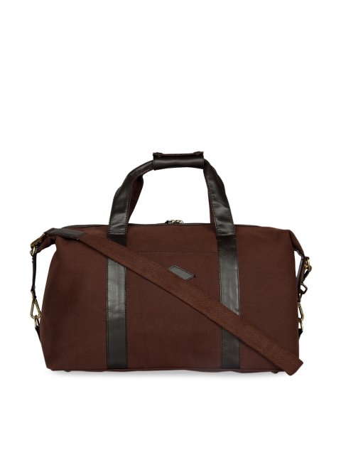 

Leather Zentrum Men Brown Solid Medium Leather Duffel Bag