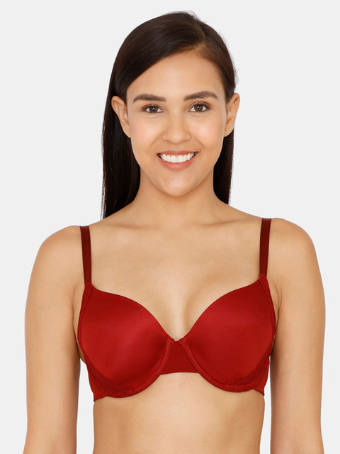 

Zivame Red Solid Underwired Lightly Padded T-shirt Bra ZI1823FASH00