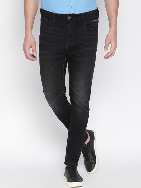 

SF JEANS by Pantaloons Men Black Slim Fit Mid-Rise Clean Look Stretchable Jeans