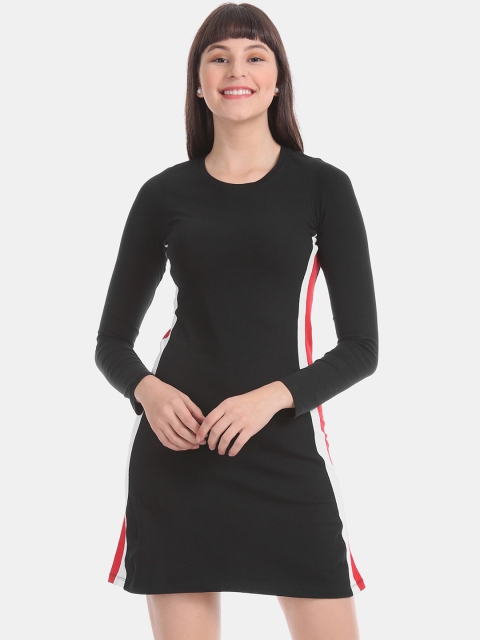 

Aeropostale Women Black Solid T-shirt Dress