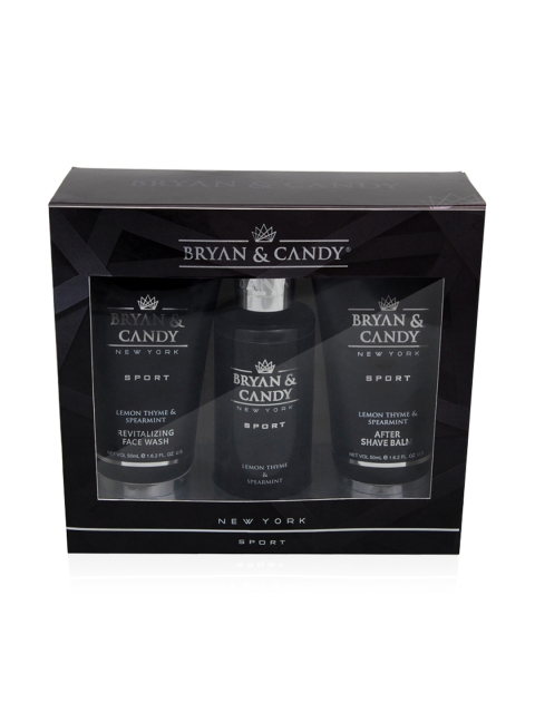 

BRYAN & CANDY NEW YORK Men Lemon Thyme & Spearmint Bath & Body Gift Set, Black