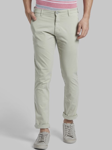 

Parx Men Green Tapered Fit Solid Regular Trousers