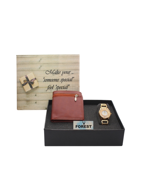 

Hobforestessentials Women Watch Gift Set, Gold