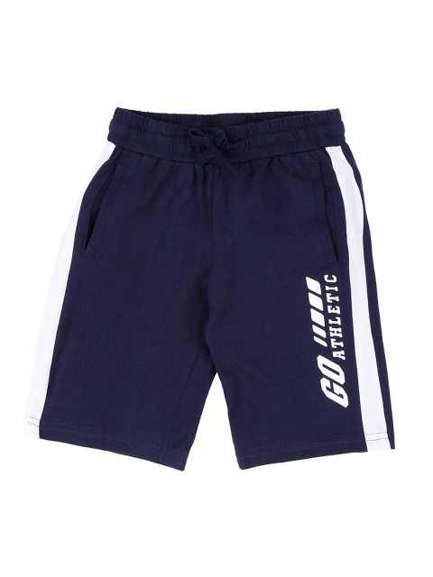 

Pantaloons Junior Boys Navy Blue & White Solid Regular Fit Regular Shorts