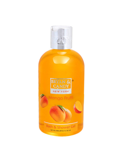 

BRYAN & CANDY NEW YORK Unisex Mango Frutti Bath & Shower Gel 300 ml, Yellow