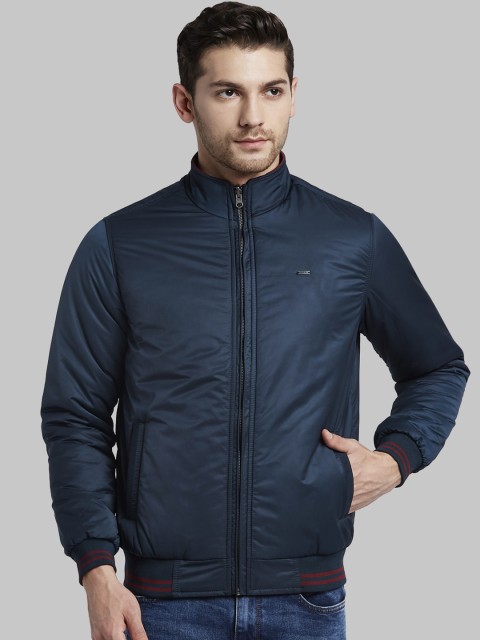 

Parx Men Teal Grey Solid Bomber