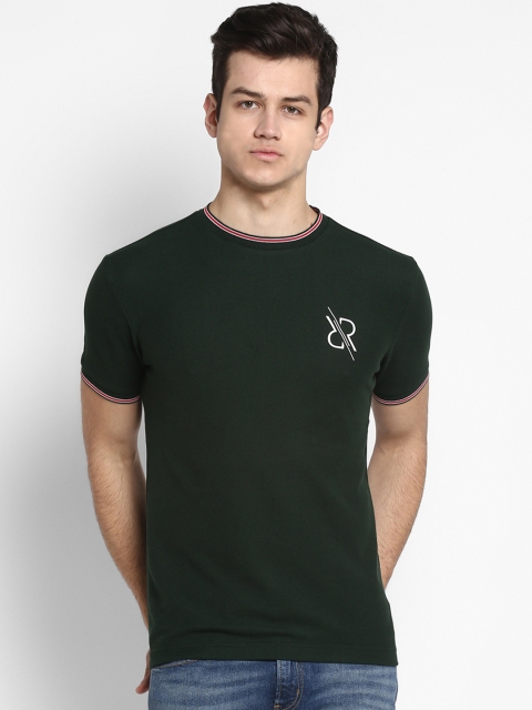 

Red Tape Men Olive Green Printed Round Neck T-shirt