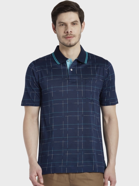 

ColorPlus Men Navy Blue Printed Polo Collar T-shirt