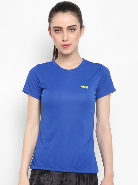 

Yuuki Women Blue Solid Round Neck T-shirt