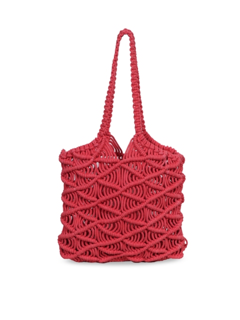 

Diwaah Red Self Design Shoulder Bag