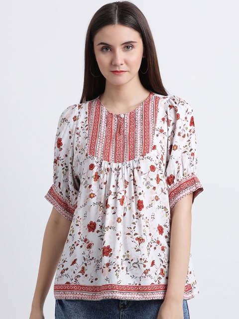 

Zink London Women White Printed Top