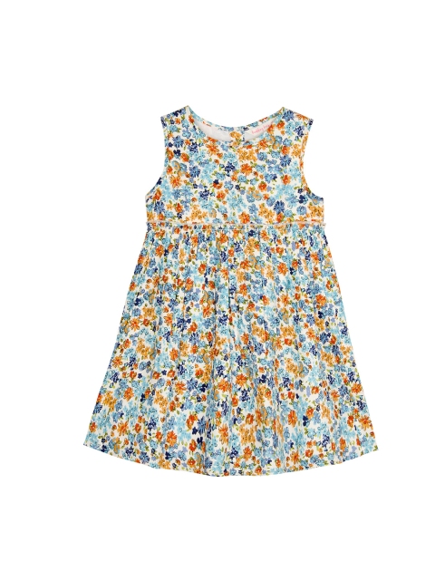 

Budding Bees Girls Multicoloured Floral Printed Empire Dress, Multi