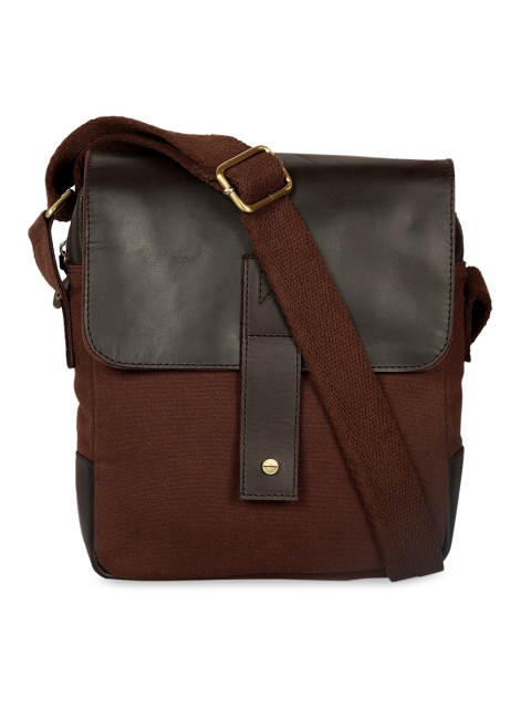 Leather Zentrum Unisex Brown Solid Leather Messenger Bag