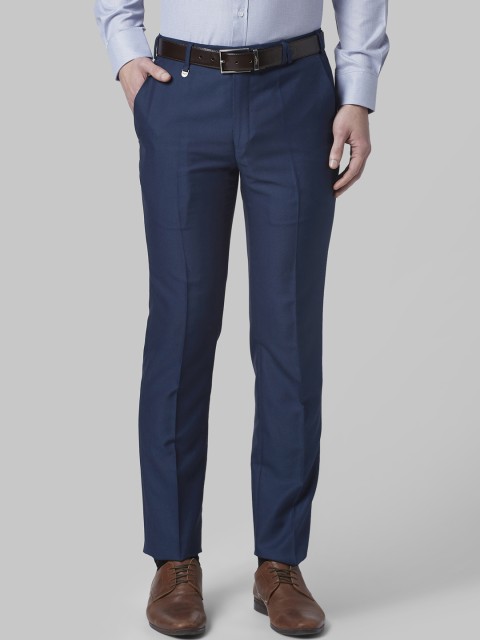 

Park Avenue Men Blue Slim Fit Solid Formal Trousers