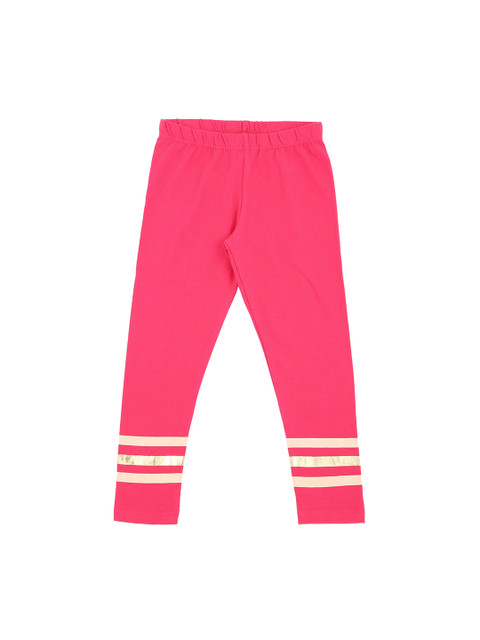 

Pantaloons Junior Girls Fuchsia Pink Solid Slim-Fit Ankle-Length Leggings