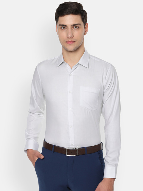 

Van Heusen Men White Slim Fit Checked Formal Shirt