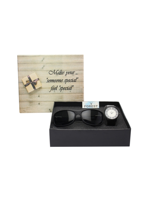 

Hobforestessentials Men Sunglasses & Watch Gift Set, White