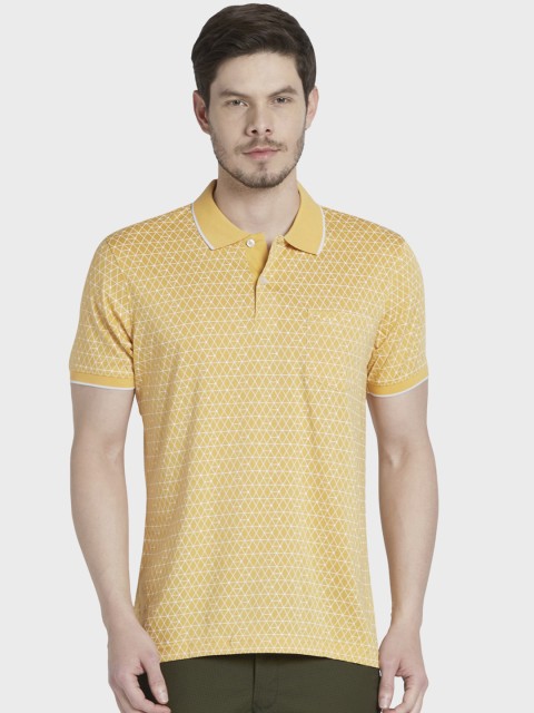 

ColorPlus Men Yellow Printed Polo Collar T-shirt
