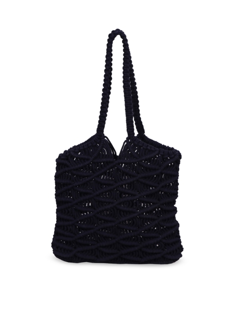 

Diwaah Navy Blue Self Design Shoulder Bag