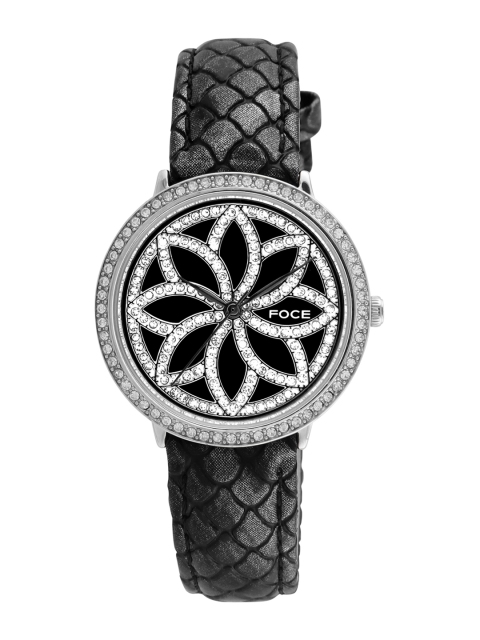 

FOCE Women Black Analogue Watch FAWM21SSL