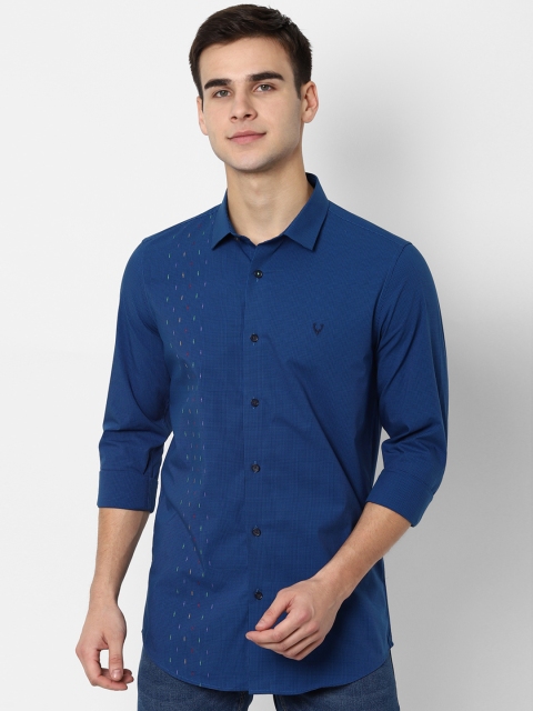 

Allen Solly Men Blue Slim Fit Checked Casual Shirt