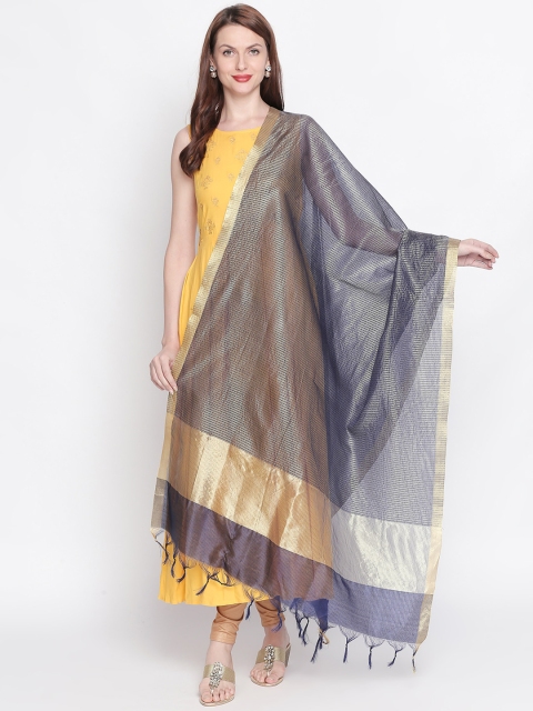 

RANGMANCH BY PANTALOONS Blue Woven Design Dupatta