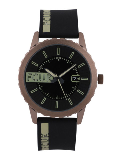 

FCUK Men Black Analogue Watch