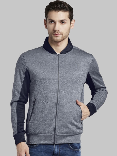 

Parx Men Grey Solid Sweatshirt