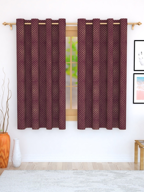 

Story@home Magenta Set of 2 Window Curtains