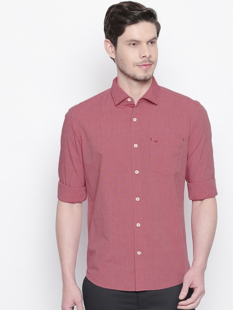 

Basics Men Pink Slim Fit Solid Casual Shirt
