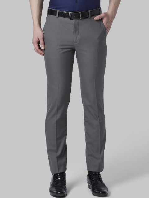 

Park Avenue Men Grey Slim Fit Solid Formal Trousers