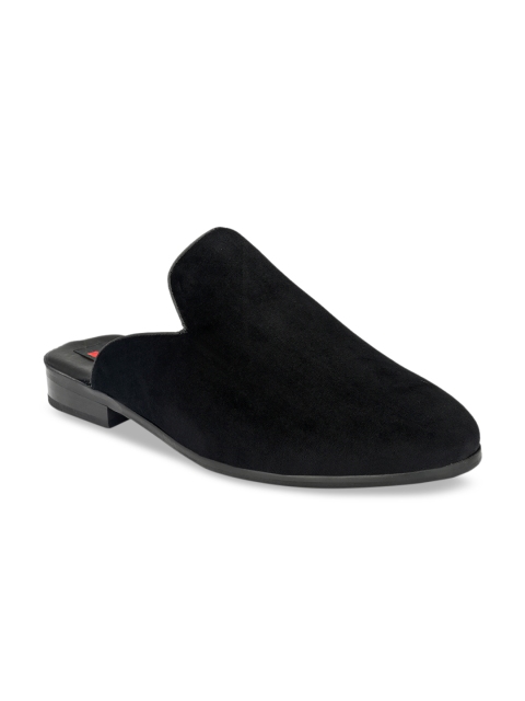 

San Frissco Men Black Suede Mules