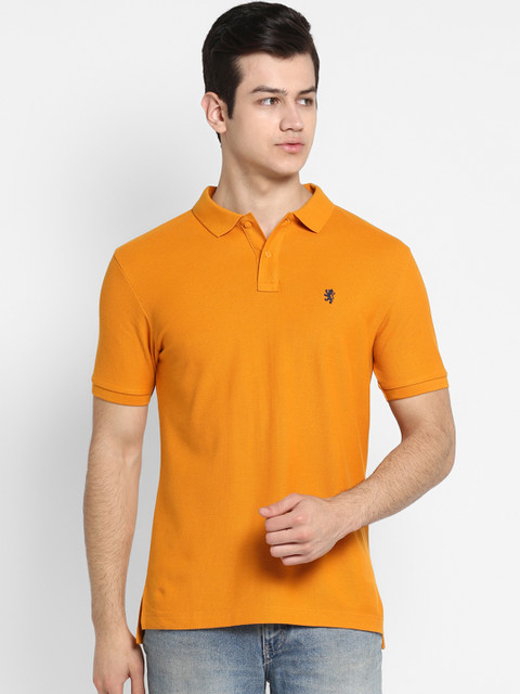 

Red Tape Men Mustard Yellow Solid Polo Collar T-shirt