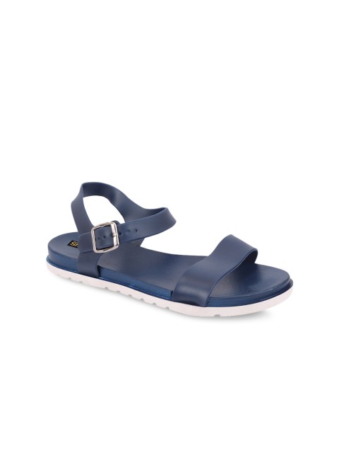 

Shoetopia Women Navy Blue Solid Open Toe Flats