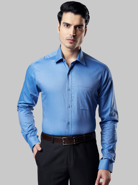 

Raymond Men Blue Slim Fit Solid Formal Shirt