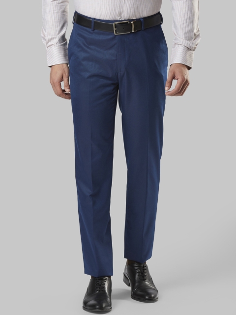 

Raymond Men Navy Blue Regular Fit Solid Formal Trousers