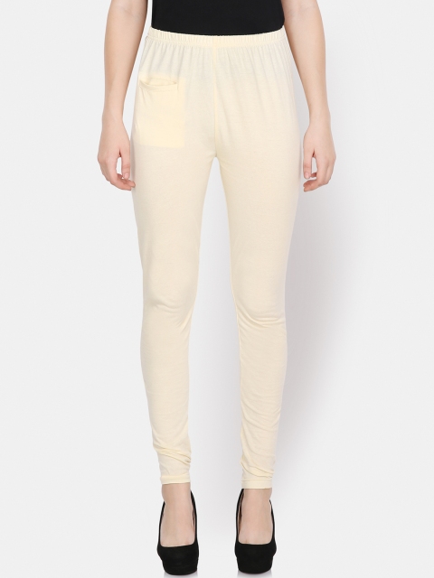 

Yaadleen Women Beige Solid Ankle-Length Leggings