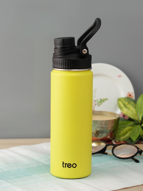

Treo Unisex Yellow & Black Solid Go-Active 900 Vacuum Insulated Hot & Cold Water Bottle 910ml