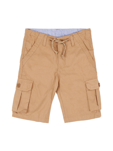 

Pantaloons Junior Boys Beige Solid Regular Fit Cargo Shorts