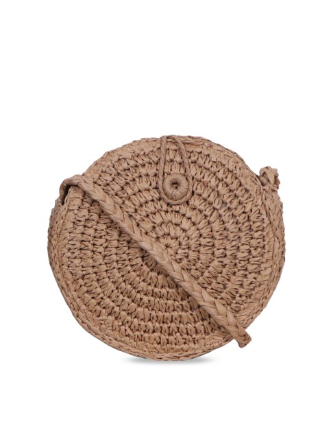 

Diwaah Beige Self Design Handmade Sling Bag