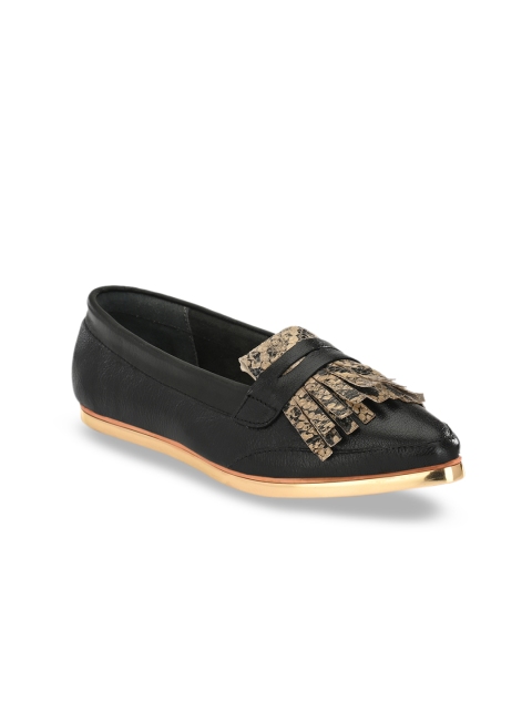 

Zebba Women Black Tassel Loafers