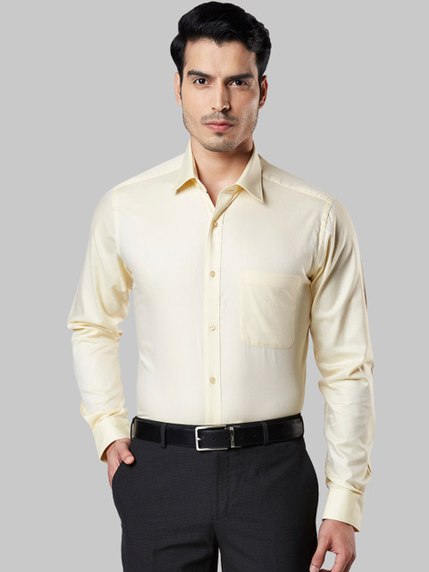

Raymond Men Yellow Slim Fit Solid Formal Shirt