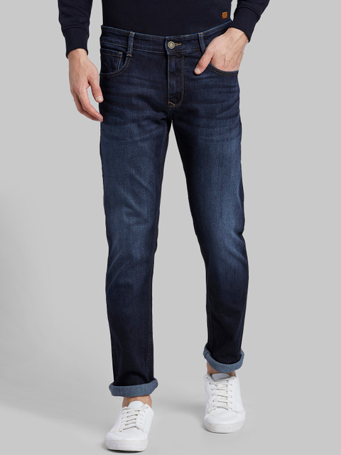 

Parx Men Navy Blue Tapered Fit Mid-Rise Clean Look Jeans
